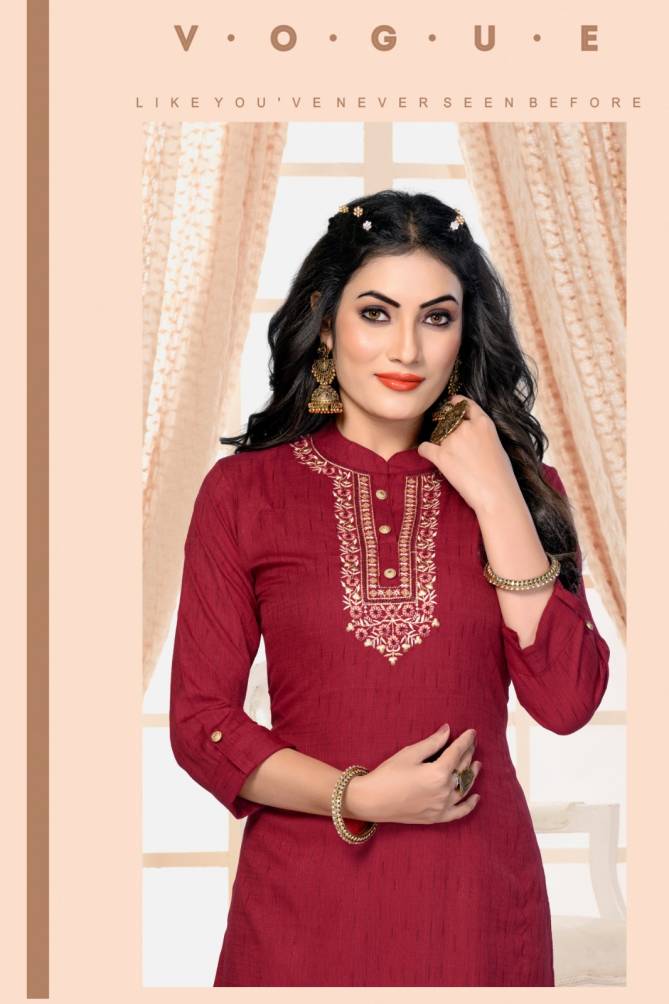Crayons H Dot By Hirwa Straight With Embroidery Kurtis Wholesale Clothing Suppliers In India